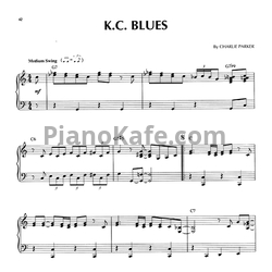 Ноты Charlie Parker - K. C. Blues - предпросмотр