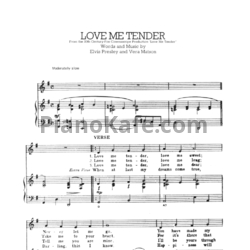 Ноты Elvis Presley - Love me tender (Версия 3) - предпросмотр