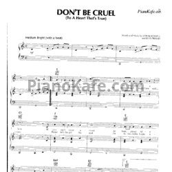 Ноты Elvis Presley - Don't be cruel - предпросмотр