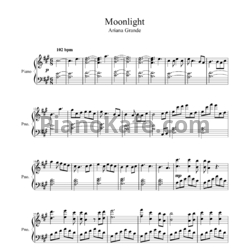 Ноты Ariana Grande - Moonlight - предпросмотр
