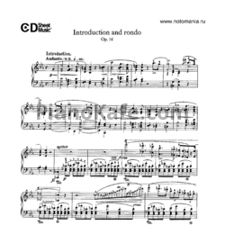 Ноты Ф. Шопен - Интродукция и рондо ми-бемоль мажор (Op. 16) - предпросмотр