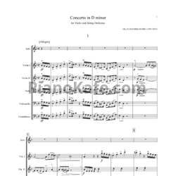 Ноты Феликс Мендельсон - Концерт ре минор для скрипки и струнного оркестра (Партитура для струнного оркестра) - предпросмотр