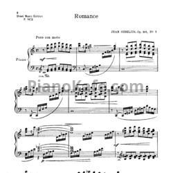Ноты Ян Сибелиус - 5 романтических пьес для фортепиано (Op. 101) - предпросмотр