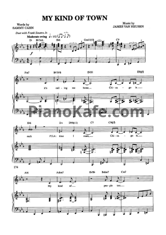 Ноты Frank Sinatra - My kind of town - PianoKafe.com