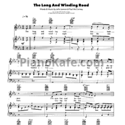 Ноты The Beatles - The long and winding road - предпросмотр
