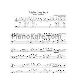 Ноты Ellie Goulding - Light (easy key) - предпросмотр