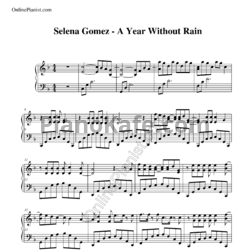 Ноты Selena Gomez - A year without rain - предпросмотр