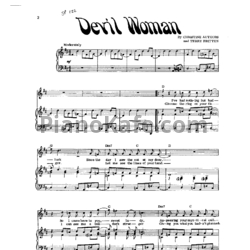 Ноты Cliff Richard - Devil woman - предпросмотр