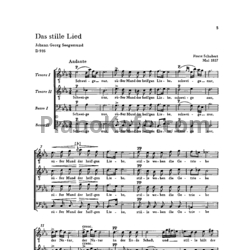 Ноты Франц Шуберт - Das stille Lied (Хоровая партитура) - предпросмотр