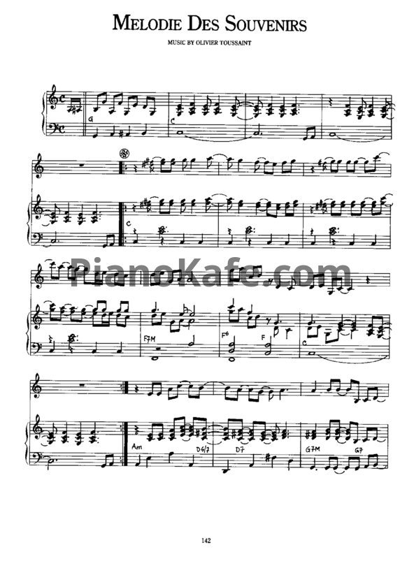 Ноты Richard Clayderman - Melodie des souvenirs - PianoKafe.com