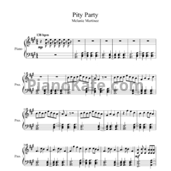 Ноты Melanie Martinez - Pity party - предпросмотр