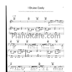 Ноты Natasha Bedingfield - I bruise easily - предпросмотр