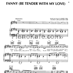 Ноты Bee Gees - Fanny (Be tender with my love) - предпросмотр