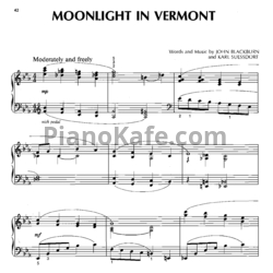Ноты Frank Sinatra - Moonlight in Vermont (Версия 3) - предпросмотр