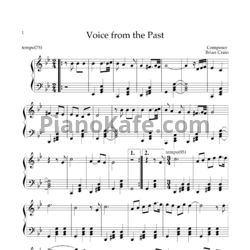 Ноты Brian Crain - Voice from the past - предпросмотр