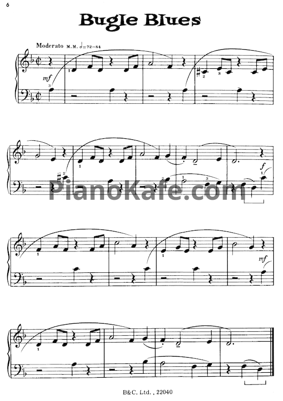 Ноты Count Basie - Bugle blues - PianoKafe.com