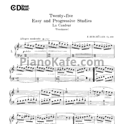 Ноты Фридрих Бургмюллер - 25 easy and progressive studies (Op. 100) - предпросмотр