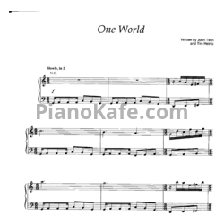 Ноты John Tesh - One world - предпросмотр