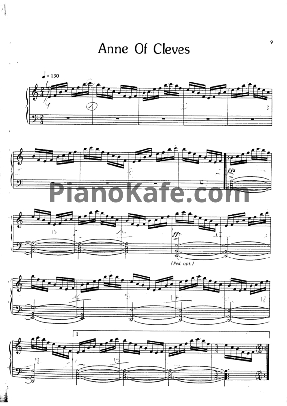 Ноты Rick Wakeman - Anne of cleves - PianoKafe.com