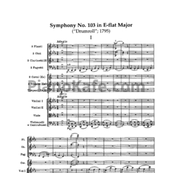 Ноты Йозеф Гайдн - Симфония №103 ми-бемоль мажор "С ударом литавр" (Партитура) - предпросмотр