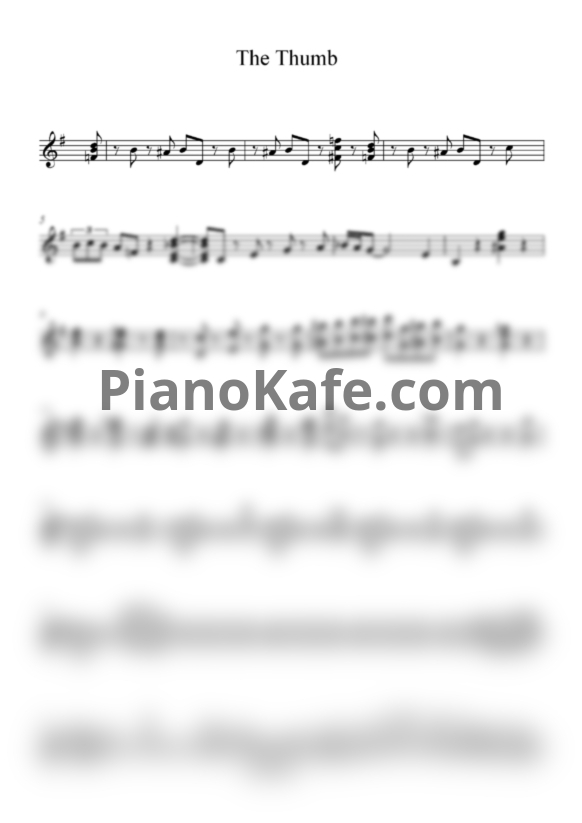 Ноты Wes Montgomery - The Thumb - PianoKafe.com