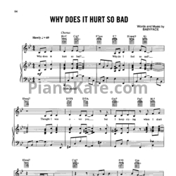 Ноты Whitney Houston - Why does it hurt so bad - предпросмотр