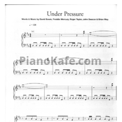Ноты David Bowie - Under pressure - предпросмотр
