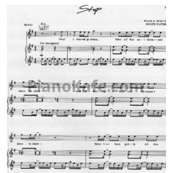 Ноты Pink Floyd - Stop - предпросмотр