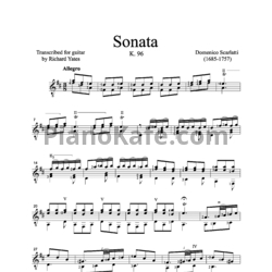 Ноты Д. Скарлатти - Соната K96/L465 - предпросмотр
