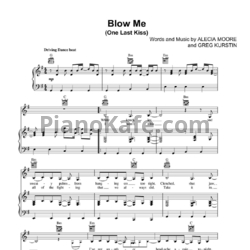 Ноты Pink - Blow me (One last kiss) (Версия 2) - предпросмотр