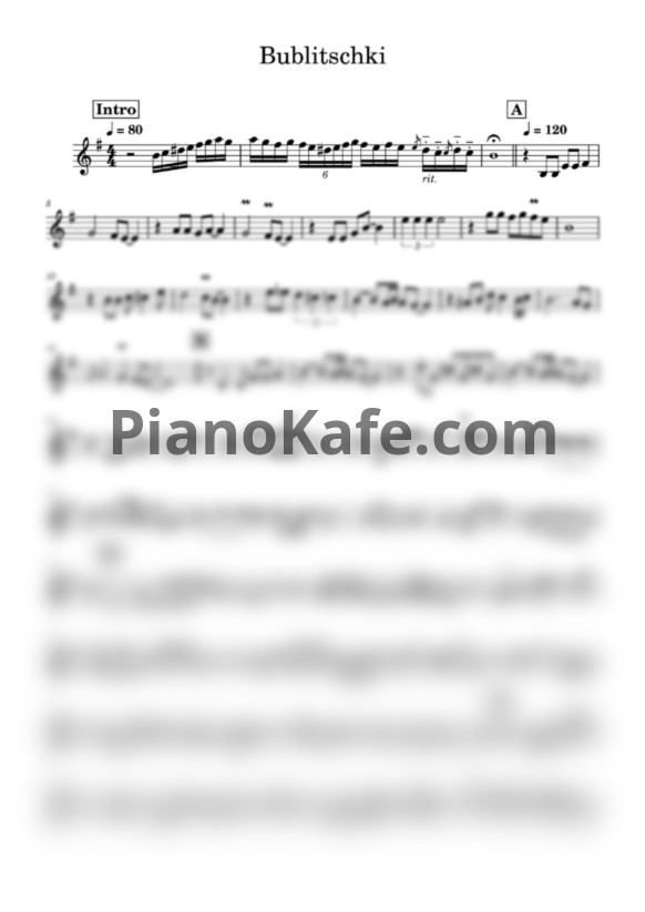 Ноты Яков Ядовый - Бублички (Оригинальная аранжировка) - PianoKafe.com