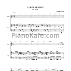 Ноты The Script - Superheroes - предпросмотр
