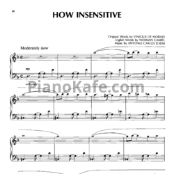 Ноты Antonio Carlos Jobim - How insensitive - предпросмотр