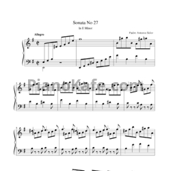 Ноты Antonio Soler - Sonata No. 27 in E minor - предпросмотр