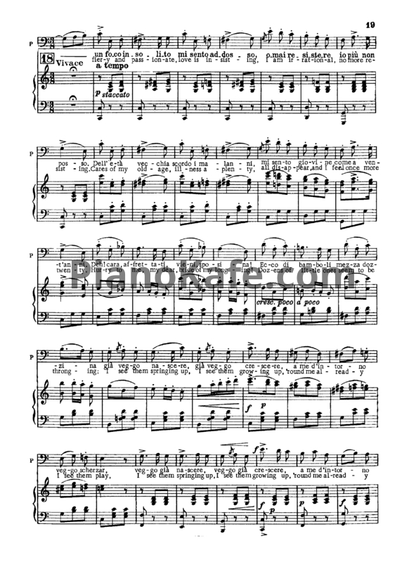 Ноты Gaetano Donizetti - Un fuoco insolito - PianoKafe.com