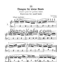 Ноты Карл Черни - 25 Fortschreitende Übungen für kleine Hände, Op. 748 - предпросмотр
