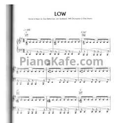 Ноты Coldplay - Low - предпросмотр