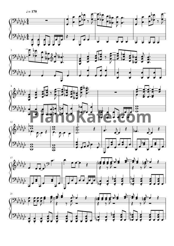 Ноты Yugo Kanno - Great days theme - PianoKafe.com