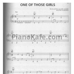 Ноты Avril Lavigne - One of those girls - предпросмотр