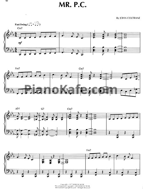 Ноты John Coltrane - Mr. P.C. - PianoKafe.com