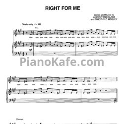 Ноты Justin Timberlake - Right for me - предпросмотр