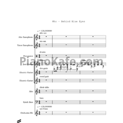 Ноты The Who - Behind blue eyes - предпросмотр