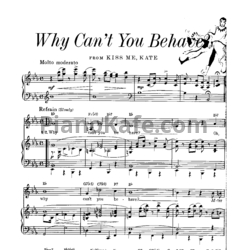 Ноты Cole Porter - Why can't you behave? - предпросмотр