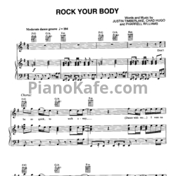 Ноты Justin Timberlake - Rock your body - предпросмотр