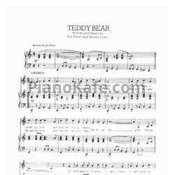 Ноты Elvis Presley - Teddy bear - предпросмотр