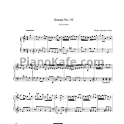 Ноты Antonio Soler - Sonata No. 49 in D minor - предпросмотр