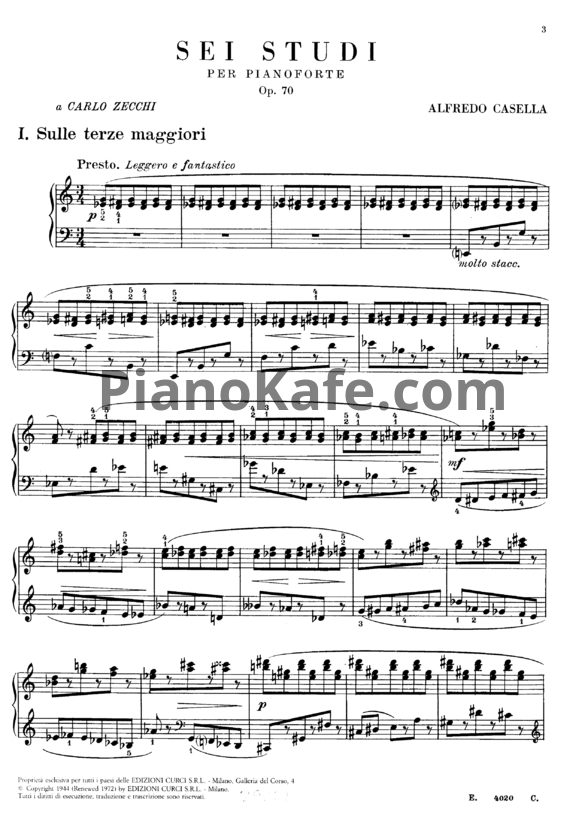 Ноты Alfredo Casella - Sei studi (Op, 70) - PianoKafe.com