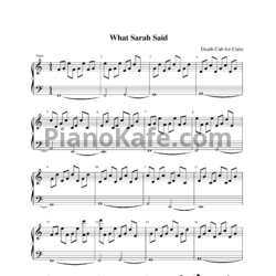 Ноты Death Cab For Cutie - What Sarah said - предпросмотр