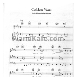 Ноты David Bowie - Golden years - предпросмотр