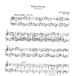 Ноты Дмитрий Кабалевский - Рондо-Токката (Соч. 60, №4) - предпросмотр
